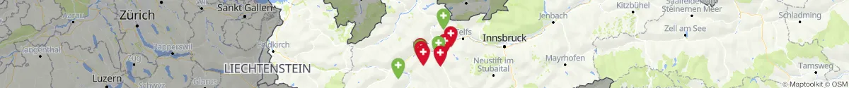 Kartenansicht für Apotheken-Notdienste in der Nähe von Tarrenz (Imst, Tirol)